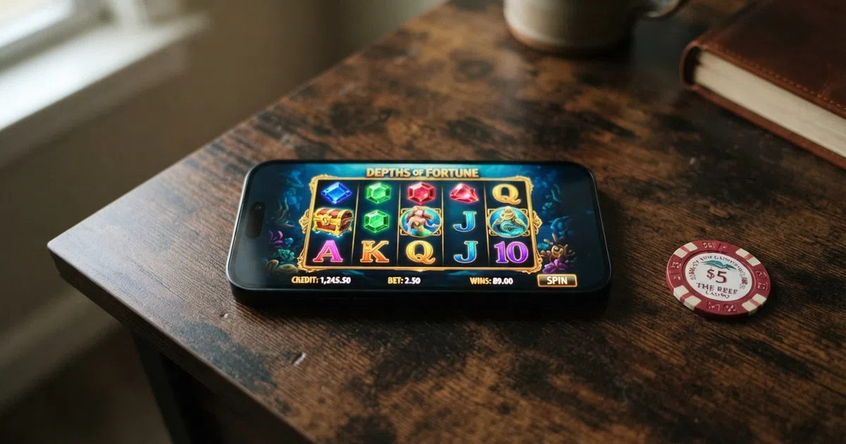 A UK online casino slot lobby showing a selection of popular slot games alongside a free-spins promotional banner