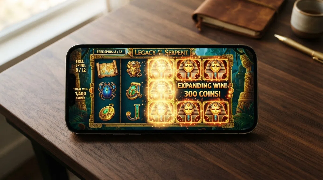 Book of Ra Deluxe slot game reels showing the expanding symbol feature during a free spins bonus round