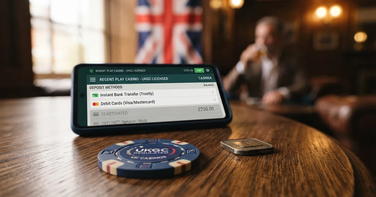 A side-by-side illustration: on the left, a faded greyscale ClickandBuy logo; on the right, the full-colour logos of PayPal, Skrill, Neteller, Apple Pay and a Visa debit card, with the UKGC lion-and-crown crest centred above all of them