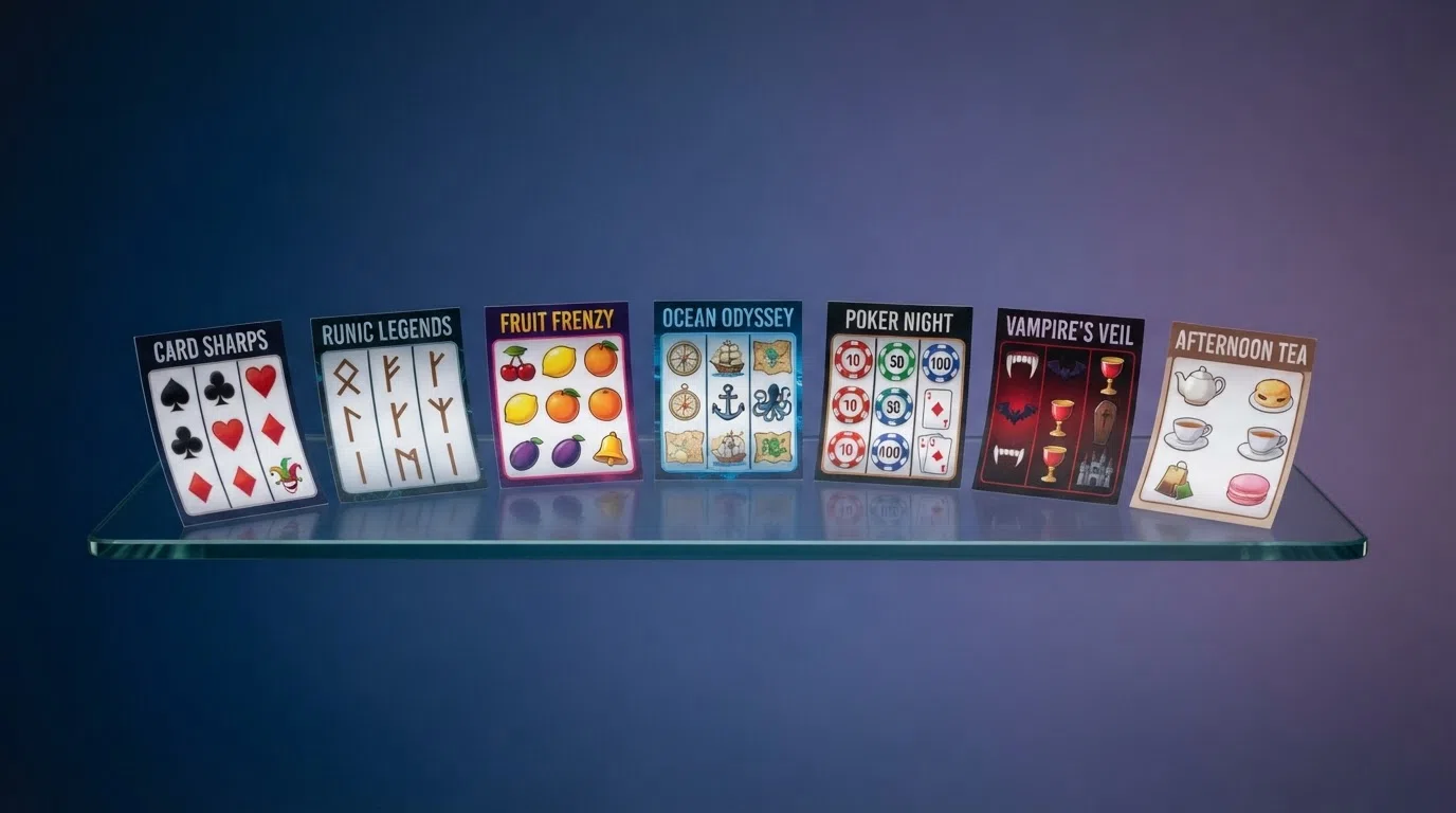 A grid of slot-reel close-ups from Ugga Bugba, Book of 99, Mega Joker and Blood Suckers arranged side by side with their RTP percentages overlaid