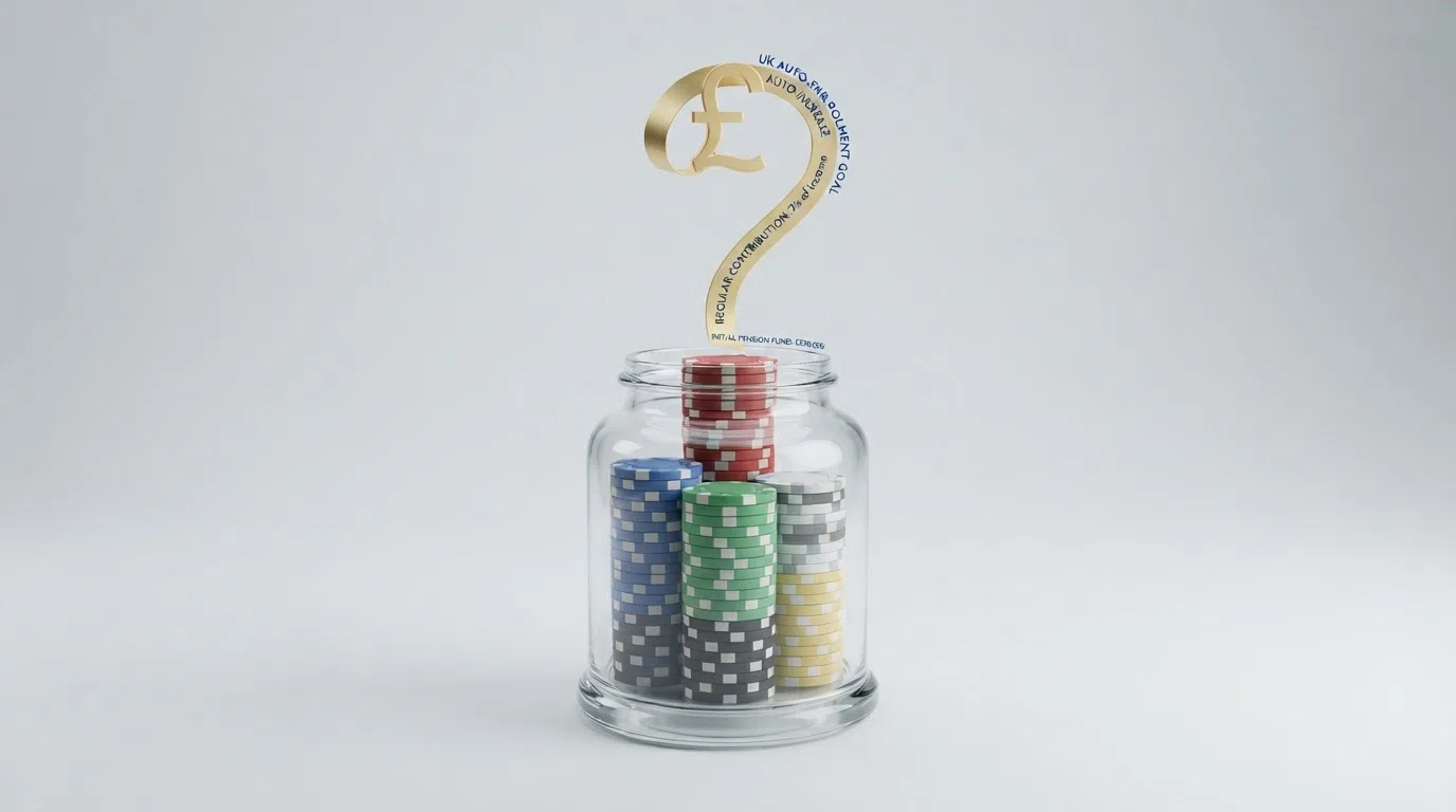 A visual breakdown of how a progressive jackpot pool builds — seed amount at the base, contribution percentage flowing upward, trigger symbol at the top