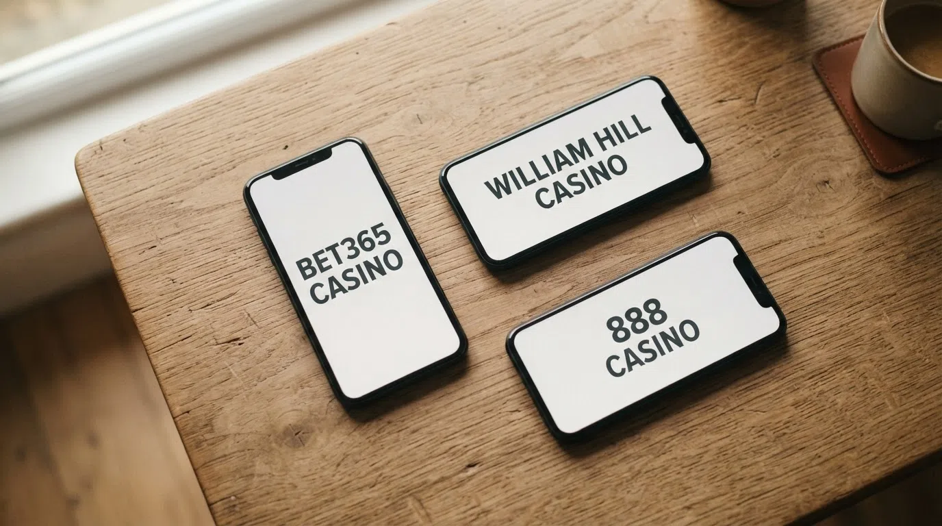 A side-by-side grid of UKGC-licensed jackpot casino operator names with their bonus offers, free-spin counts and jackpot-slot networks listed