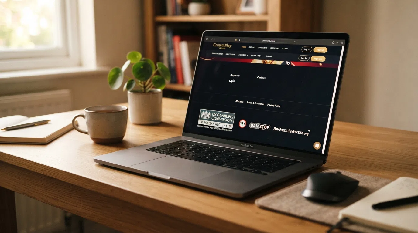 A UK Gambling Commission licence badge displayed in the footer of a regulated UK casino website, alongside responsible-gambling logos
